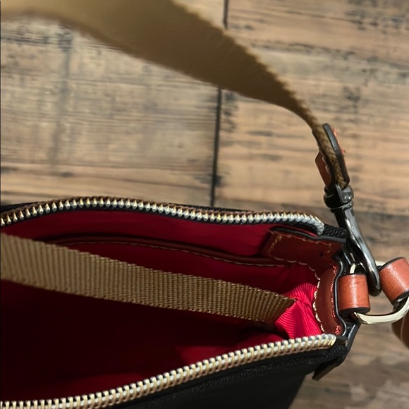 Dooney & Bourke Black and Brown Crossbody Bag with Leather Strap - Picture 5 of 7